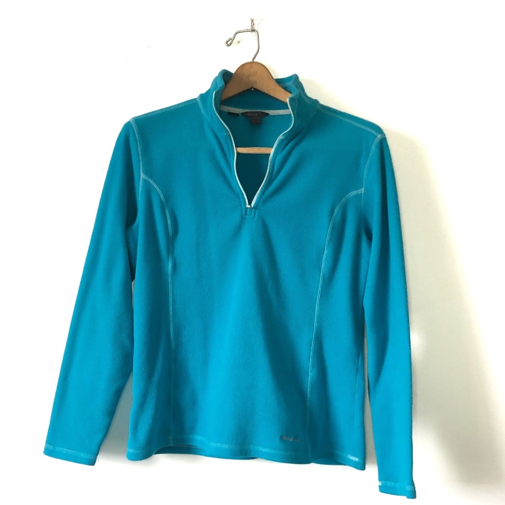 Eddie Bauer quarter zip fleece sweater sz medium